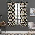 Daisy Flower Pattern Print Grommet Curtain Panels