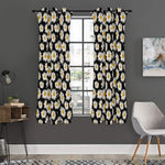 Daisy Flower Pattern Print Curtain