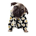 Daisy Flower Pattern Print Dog Zip Up Hoodie