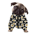 Daisy Flower Pattern Print Dog Zip Up Jacket