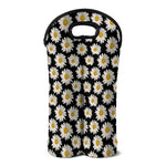 Daisy Flower Pattern Print Double Neoprene Wine Tote