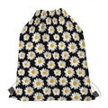 Daisy Flower Pattern Print Drawstring Bag