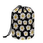 Daisy Flower Pattern Print Drawstring Makeup Bag