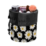 Daisy Flower Pattern Print Drawstring Makeup Bag