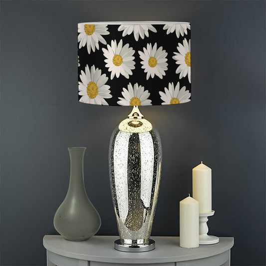 Daisy Flower Pattern Print Drum Lamp Shade