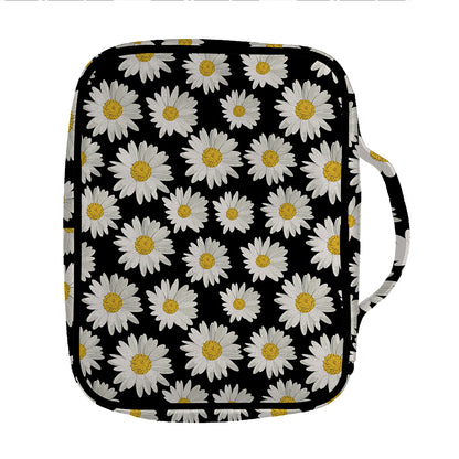 Daisy Flower Pattern Print Front Pocket Bible Bag