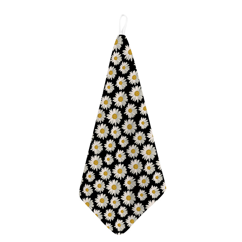 Daisy Flower Pattern Print Hand Towel