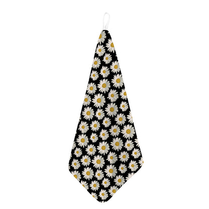 Daisy Flower Pattern Print Hand Towel