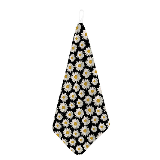 Daisy Flower Pattern Print Hand Towel