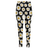 Daisy Flower Pattern Print High-Waisted Pocket Leggings