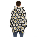 Daisy Flower Pattern Print Hoodie Blanket