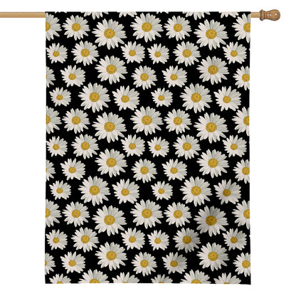 Daisy Flower Pattern Print House Flag
