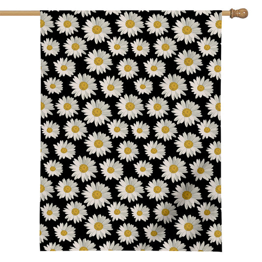 Daisy Flower Pattern Print House Flag