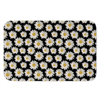 Daisy Flower Pattern Print Indoor Door Mat
