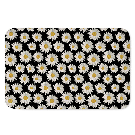 Daisy Flower Pattern Print Indoor Door Mat