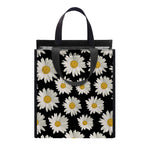 Daisy Flower Pattern Print Insulated Lunch Tote