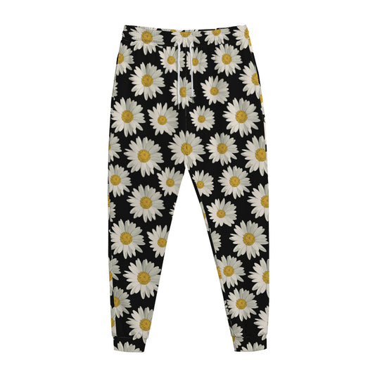 Daisy Flower Pattern Print Jogger Pants