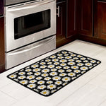 Daisy Flower Pattern Print Kitchen Mat