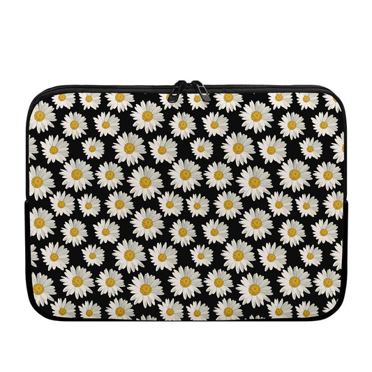 Daisy Flower Pattern Print Laptop Sleeve