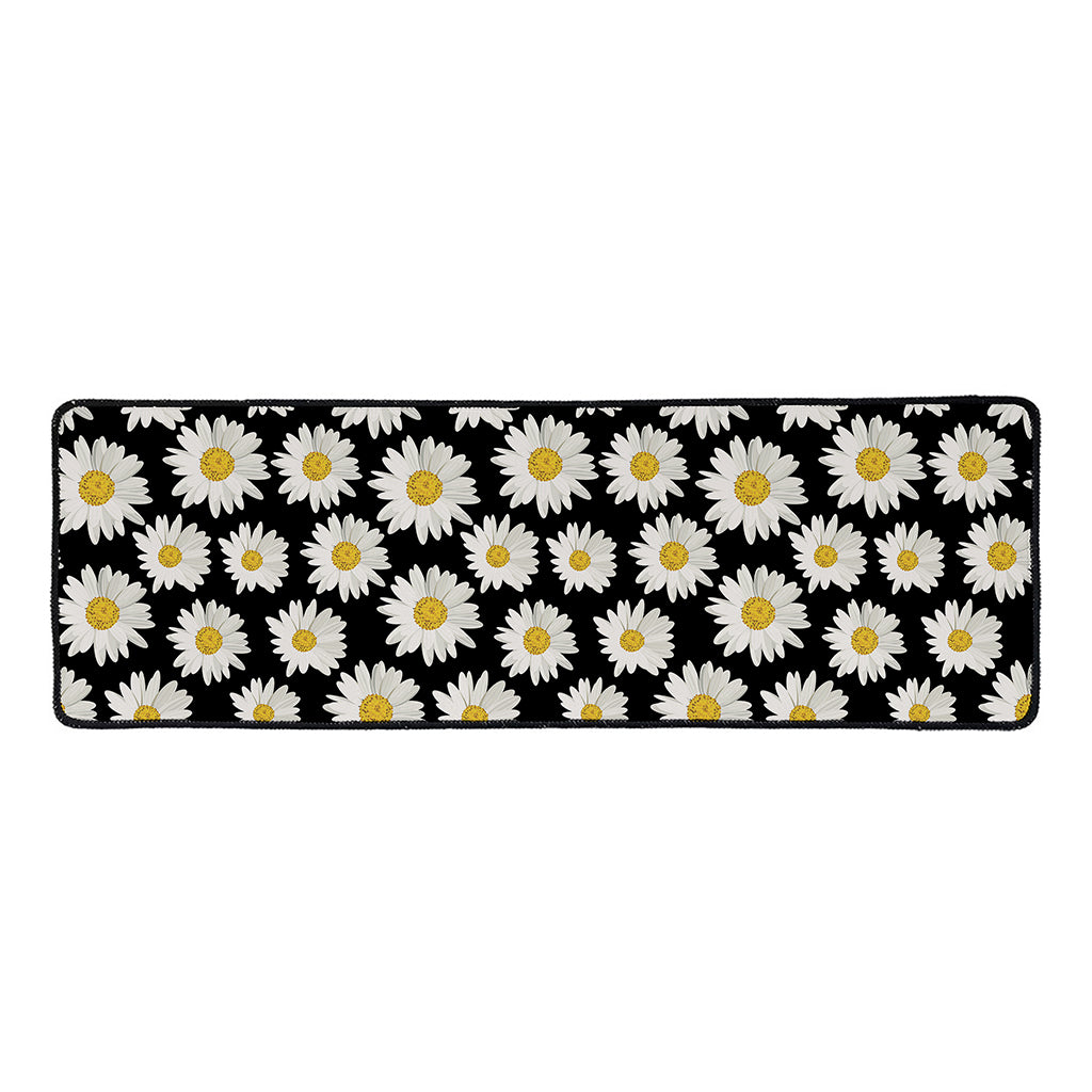 Daisy Flower Pattern Print Long Kitchen Mat