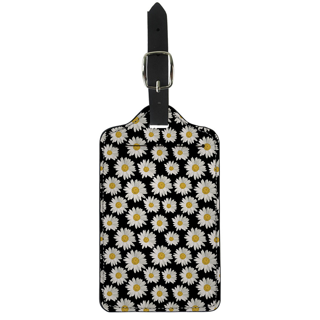 Daisy Flower Pattern Print Luggage Tag