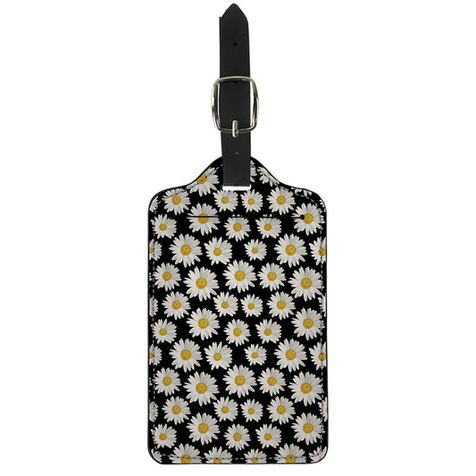 Daisy Flower Pattern Print Luggage Tag