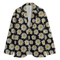 Daisy Flower Pattern Print Men's Blazer
