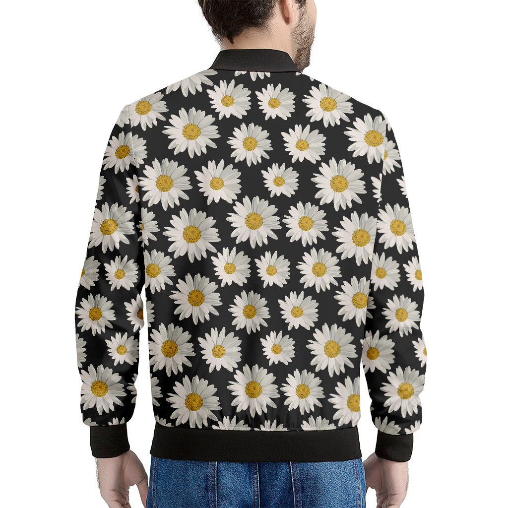 Daisy Flower Pattern Print Men's Bomber Jacket