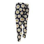 Daisy Flower Pattern Print Men's Compression Pants