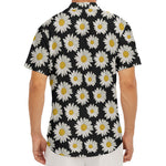 Daisy Flower Pattern Print Men's Deep V-Neck Shirt