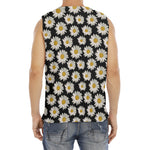 Daisy Flower Pattern Print Men's Fitness Tank Top