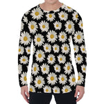 Daisy Flower Pattern Print Men's Long Sleeve T-Shirt