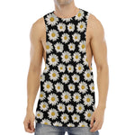 Daisy Flower Pattern Print Men's Muscle Tank Top