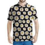 Daisy Flower Pattern Print Men's Polo Shirt
