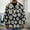 Daisy Flower Pattern Print Men's Shirt Jacket