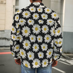 Daisy Flower Pattern Print Men's Shirt Jacket