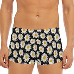 Daisy Flower Pattern Print Men's Short Boxer Briefs