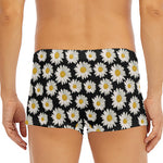Daisy Flower Pattern Print Men's Short Boxer Briefs