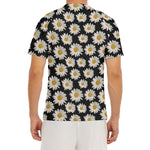 Daisy Flower Pattern Print Men's Short Sleeve Rash Guard