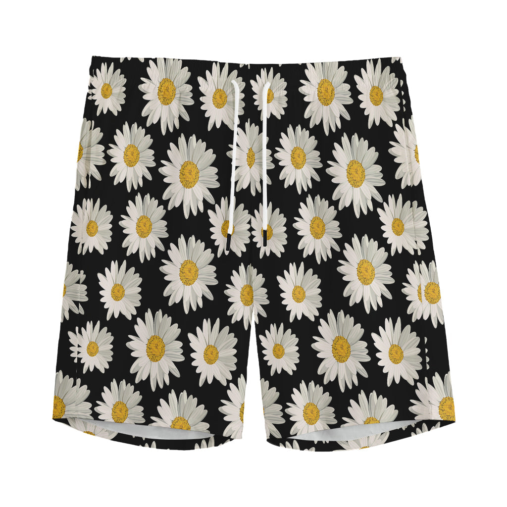 Daisy Flower Pattern Print Men's Sports Shorts