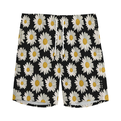 Daisy Flower Pattern Print Men's Sports Shorts