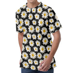 Daisy Flower Pattern Print Men's Velvet T-Shirt