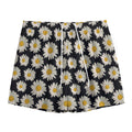 Daisy Flower Pattern Print Mesh Shorts