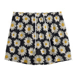 Daisy Flower Pattern Print Mesh Shorts