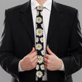 Daisy Flower Pattern Print Necktie