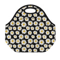 Daisy Flower Pattern Print Neoprene Lunch Bag