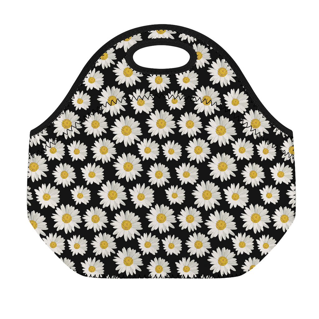 Daisy Flower Pattern Print Neoprene Lunch Bag