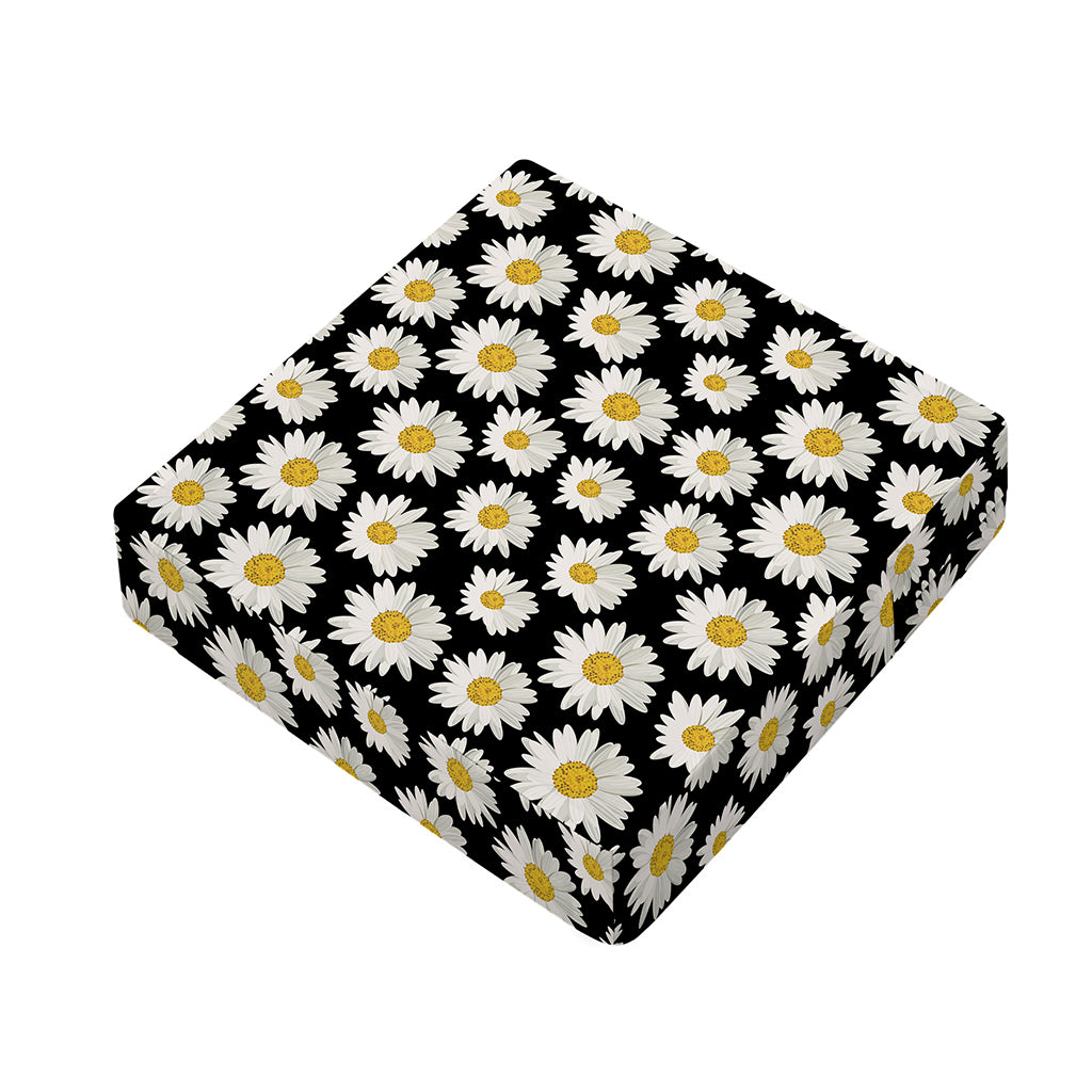 Daisy Flower Pattern Print Outdoor Seat Cushion Cover