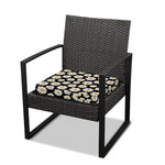 Daisy Flower Pattern Print Outdoor Seat Cushion Cover