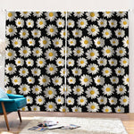 Daisy Flower Pattern Print Pencil Pleat Curtains